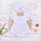 Woven Cotton Solid Color Flying Sleeves Jumpsuit
