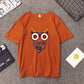 Cartoon Print Top Half Sleeve Bottoming Shirt T-shirt