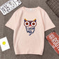 Cartoon Print Top Half Sleeve Bottoming Shirt T-shirt