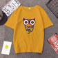 Cartoon Print Top Half Sleeve Bottoming Shirt T-shirt