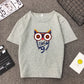 Cartoon Print Top Half Sleeve Bottoming Shirt T-shirt