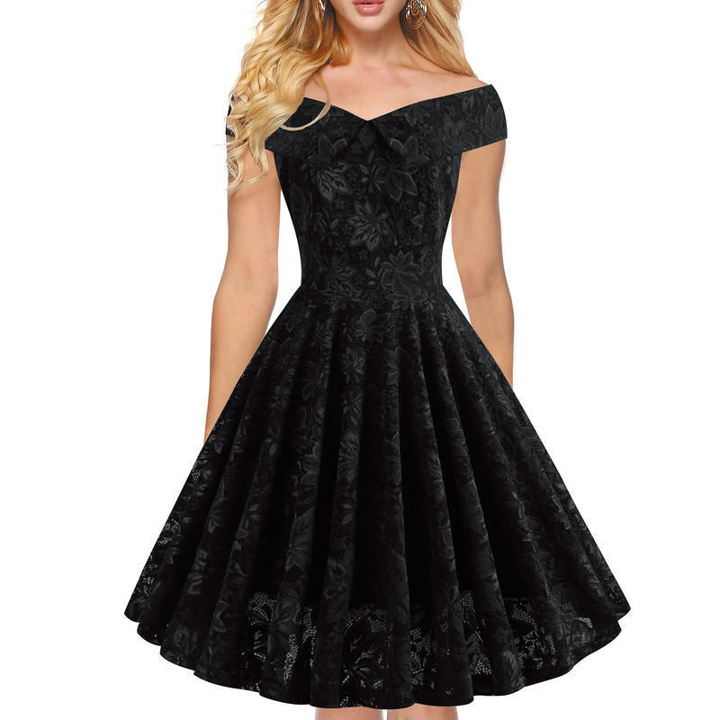 Robe d'été asymétrique en dentelle