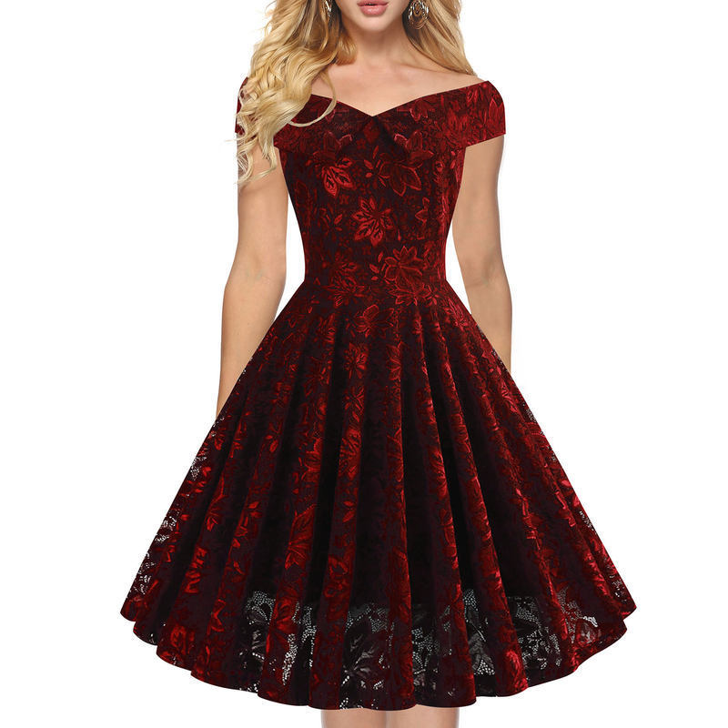 Robe d'été asymétrique en dentelle