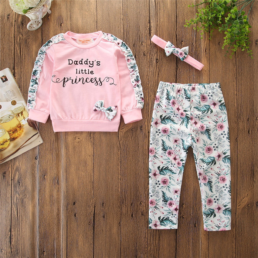 Girls' Suit Casual Long-sleeved Three-piece Suit