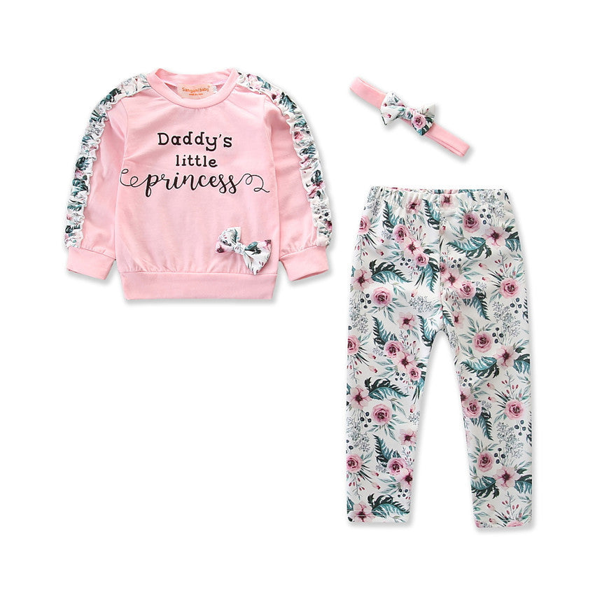 Girls' Suit Casual Long-sleeved Three-piece Suit