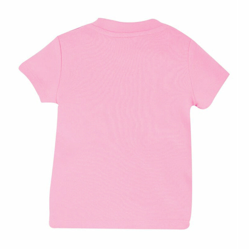 Round Neck Cotton Short Sleeve Girls T-shirt