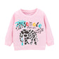 Children's Winter New Girl's Sweater Knit Round neck Long Sleeves