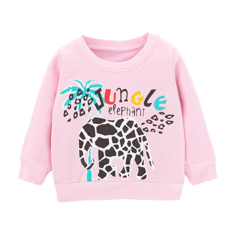 Children's Winter New Girl's Sweater Knit Round neck Long Sleeves