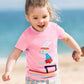 Round Neck Cotton Short Sleeve Girls T-shirt