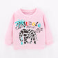 Children's Winter New Girl's Sweater Knit Round neck Long Sleeves
