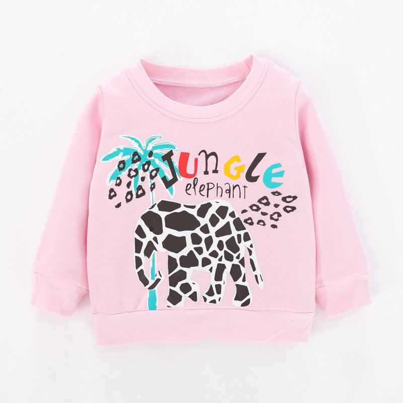 Children's Winter New Girl's Sweater Knit Round neck Long Sleeves