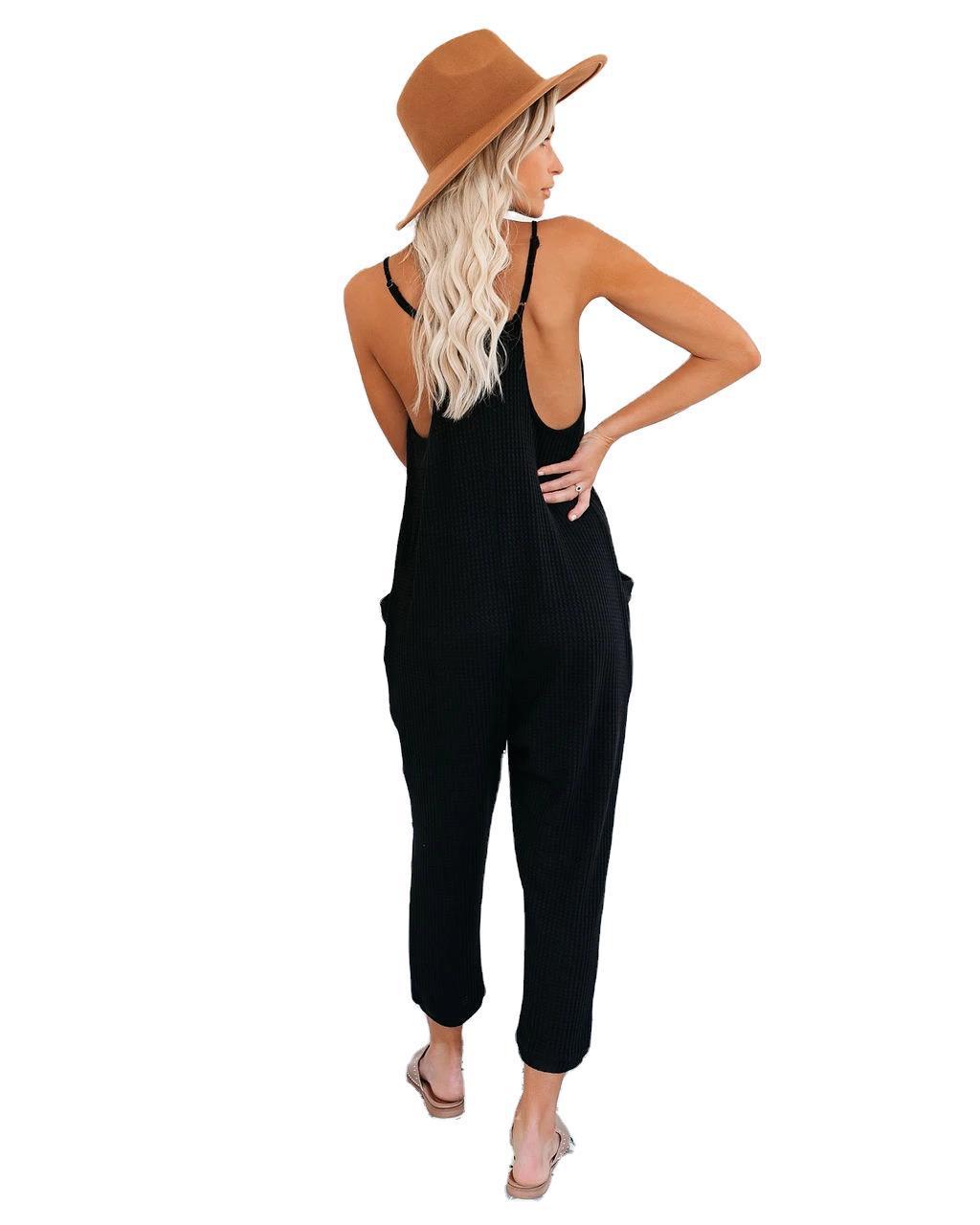 Pantalon court, combinaison, pantalon décontracté taille moyenne