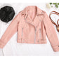 Veste en cuir slim coréenne