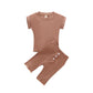 T-shirt tricoté, pantalon, costume décontracté multicolore