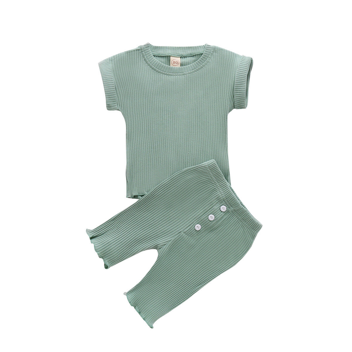 T-shirt tricoté, pantalon, costume décontracté multicolore