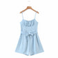Fashion Solid Color Suspenders With Belt