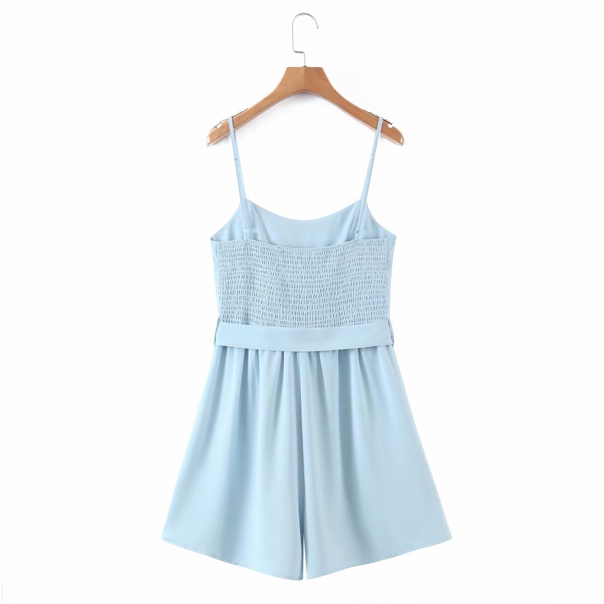 Fashion Solid Color Suspenders With Belt