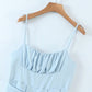 Fashion Solid Color Suspenders With Belt