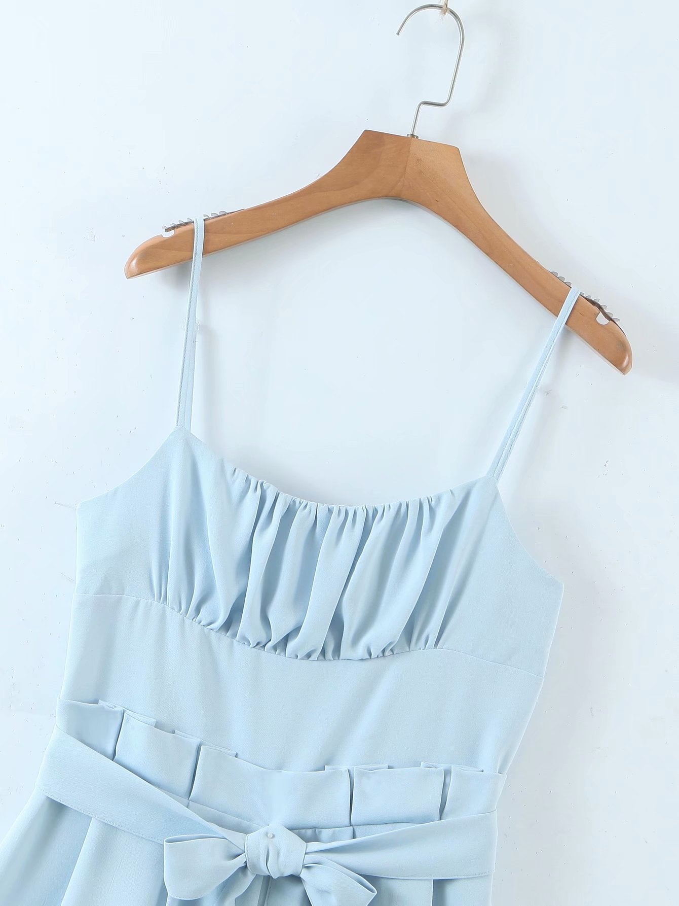 Fashion Solid Color Suspenders With Belt