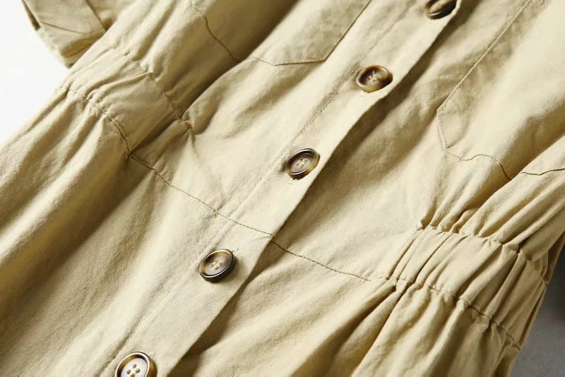 Combinaison en lin à manches courtes pour femme, nouvelle collection printemps