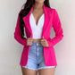 Long-Sleeved Multicolor Slim Small Suit