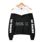 Pull à capuche sans bretelles à manches longues pour hommes et femmes de Linyue Clothing