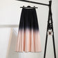 Printed Pleated Skirt With Long Pleats