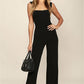 Square Neck Slim Women's Jumpsuit Flared Trousers