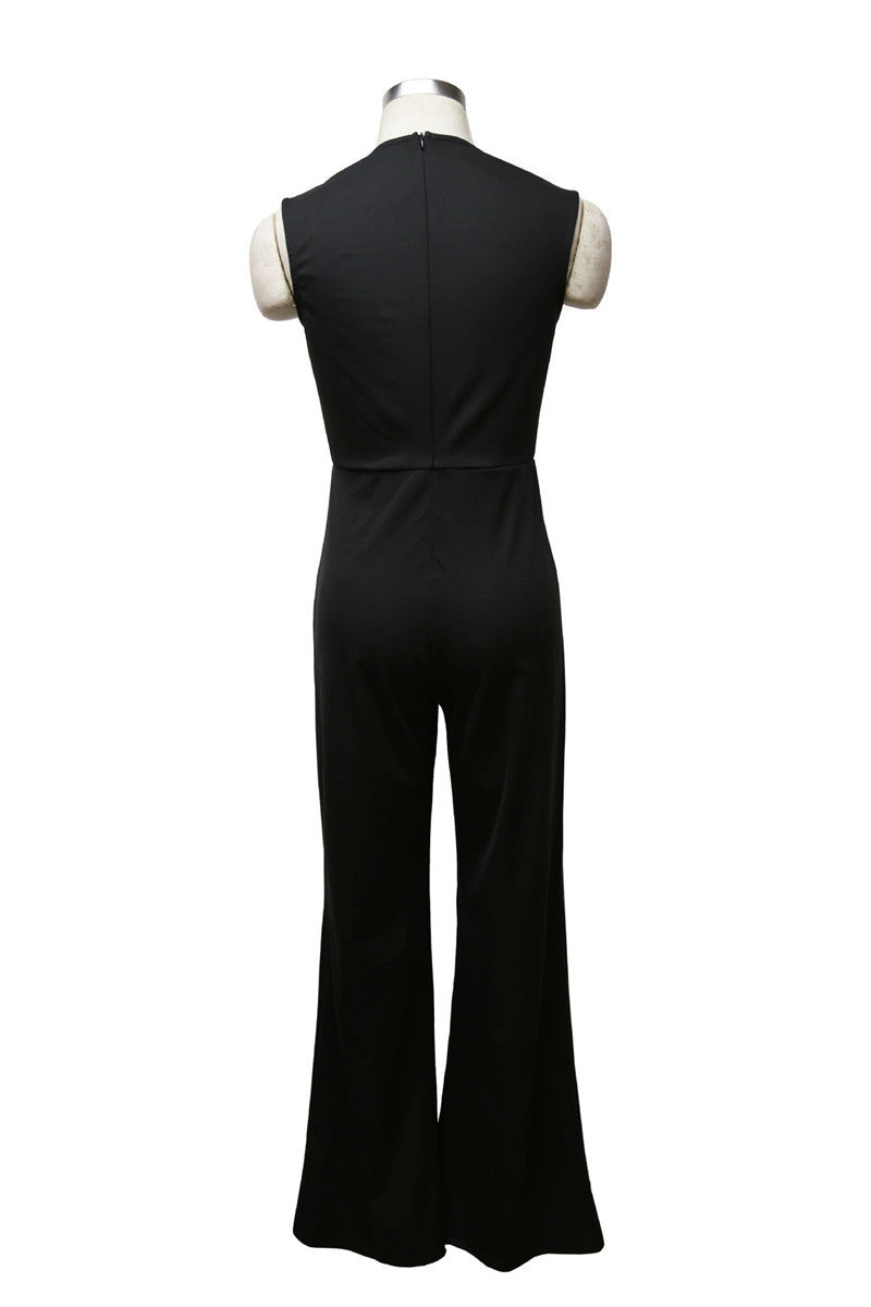 Square Neck Slim Women's Jumpsuit Flared Trousers