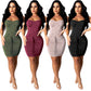 European and American Women's Dress Suspender Drawstring Nightclub Skirt