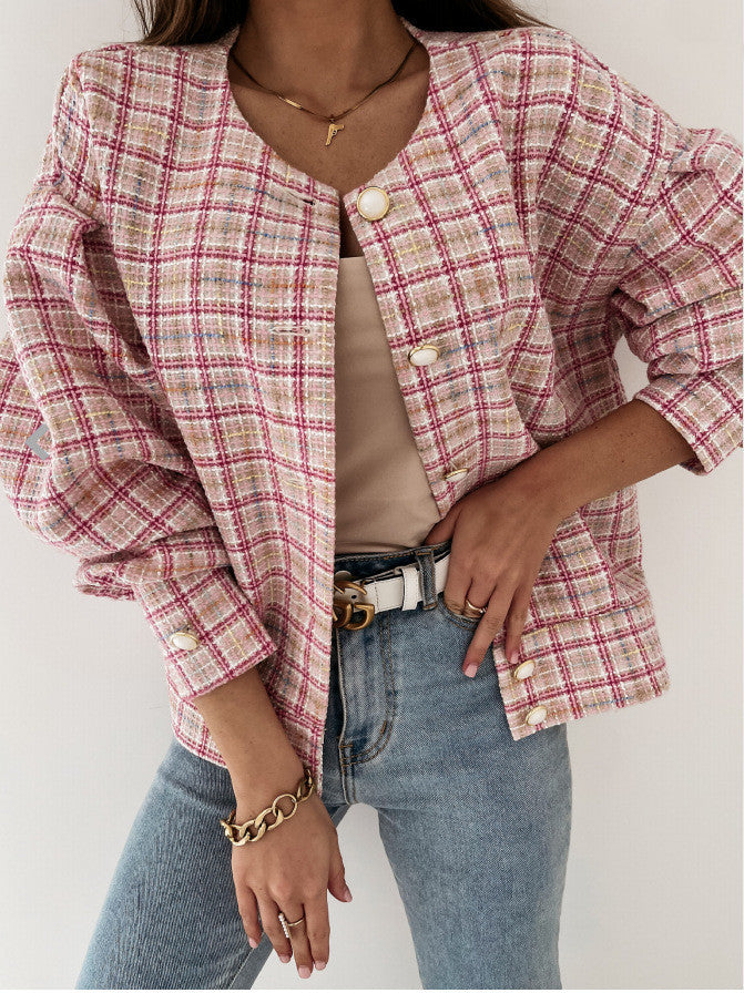 Spring Long Sleeved All Match Short Little Fragrant Wind Jacket