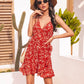 Robe décontractée en dentelle florale à bretelles pour femme
