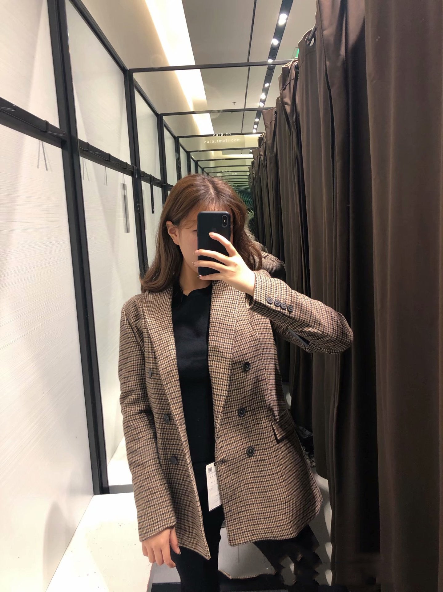 Women's Fashion Plaid Wool Suit Jacket Women