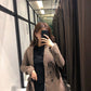 Women's Fashion Plaid Wool Suit Jacket Women