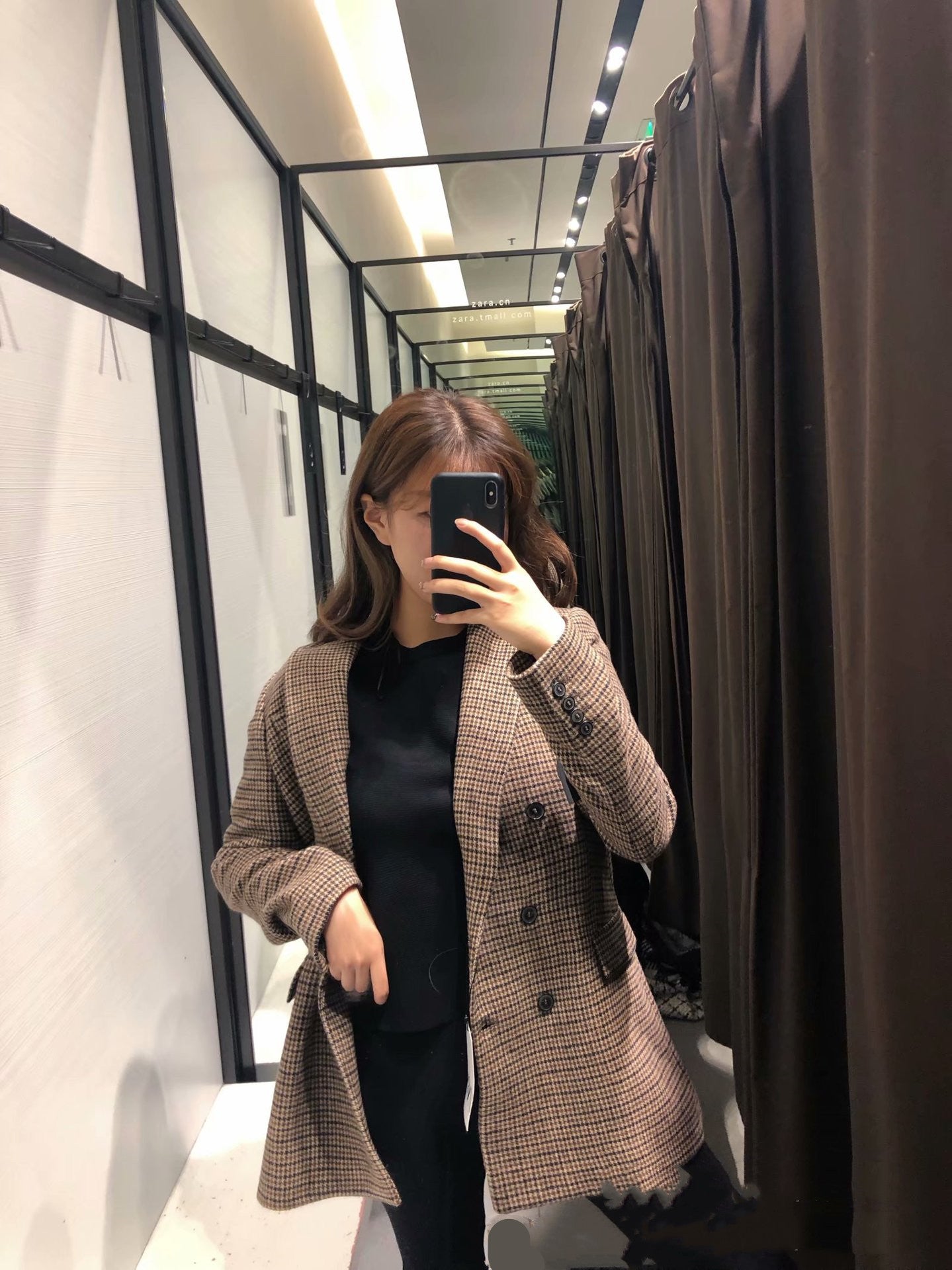 Women's Fashion Plaid Wool Suit Jacket Women