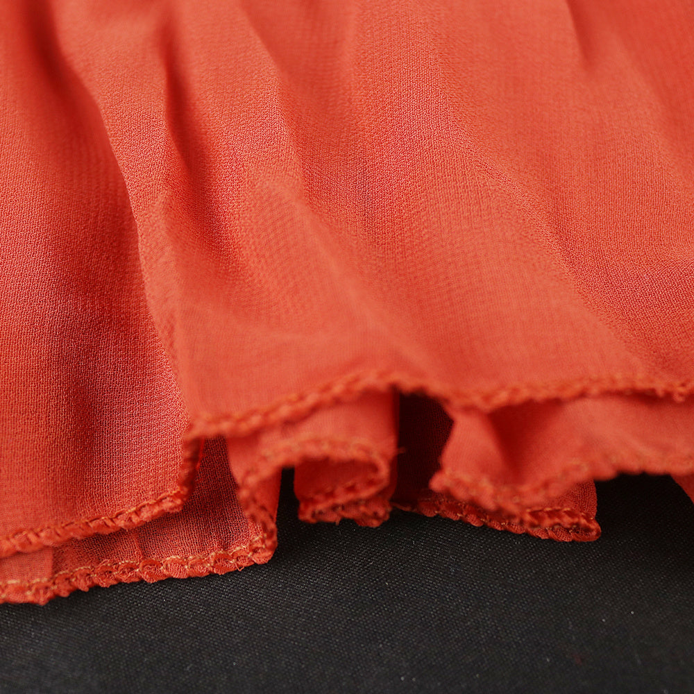 Combinaison ample plissée à une épaule de couleur unie