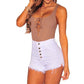 Ladies Ripped High Waist Denim Shorts Women Pants