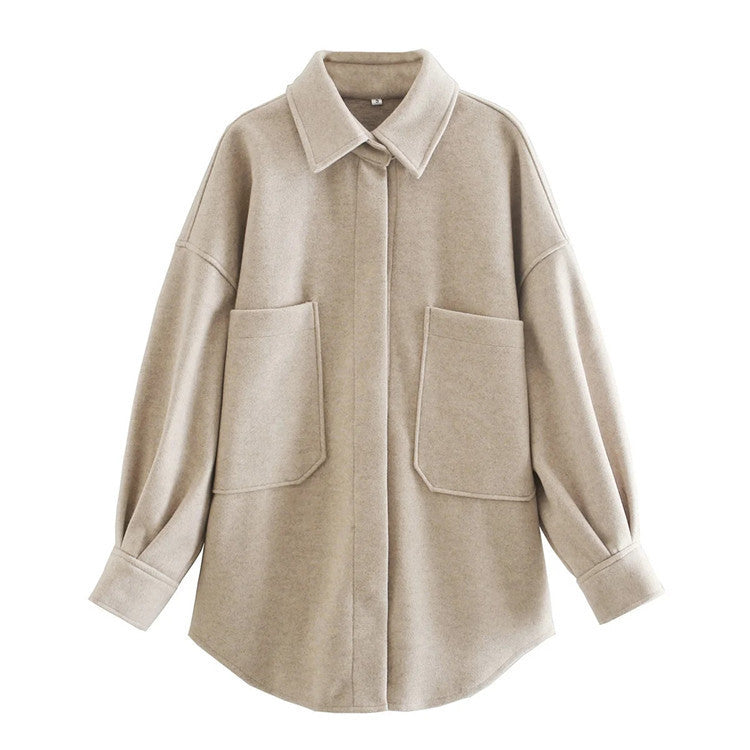 Woolen Coat Autumn And winter New Women's Style Thin And Thick Coat
