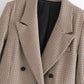 Check Print Jacket Coat Lapel Stand Collar