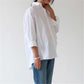 Korean Women's Cardigan Mid-Length Loose And Thin Women's Bottoming White Shirt