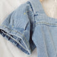 Girls' Dresses Fashion Square Collar Denim Skirt
