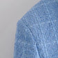 Women's Textured Short Blazer   Long Sleeve Top