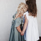 Girls Skirt Cotton And Linen Solid Color Flying Sleeve Tie