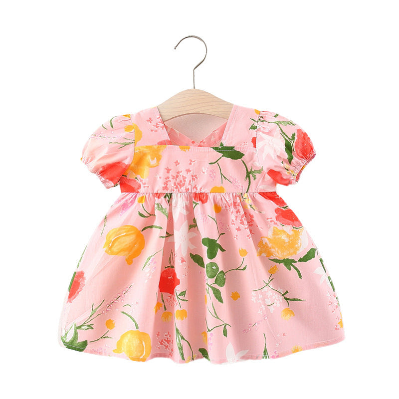 Robe princesse style occidental 3 pour bébé de 4 ans, nouvelle jupe tendance d'été