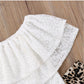 Lace Top  Leopard Pants Two-piece Children's Suit