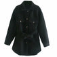 Lapel Loose style European And American Single Breasted Street Trendsetter Vintage Celebrity Cotton Pure Wool Jacket