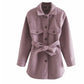 Lapel Loose style European And American Single Breasted Street Trendsetter Vintage Celebrity Cotton Pure Wool Jacket