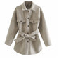 Lapel Loose style European And American Single Breasted Street Trendsetter Vintage Celebrity Cotton Pure Wool Jacket
