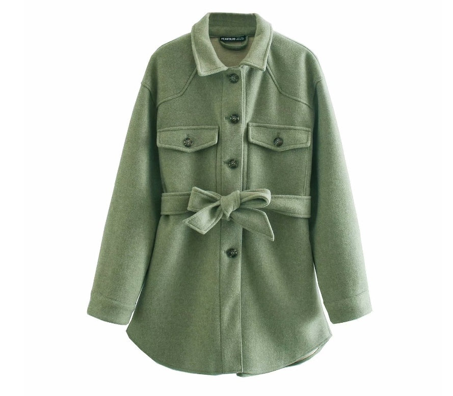 Lapel Loose style European And American Single Breasted Street Trendsetter Vintage Celebrity Cotton Pure Wool Jacket