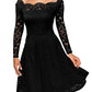 Women's Dress Vintage Mid-sleeve Lace Irregular Dress